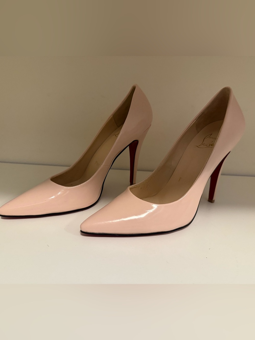 Christian Louboutin Nude Pigalle Leather Heels